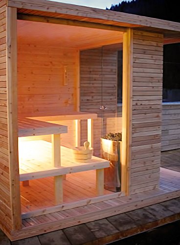 grandform Sauna Garten mit elektrische Raumheizung oder